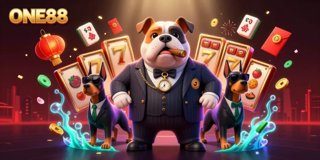 Engage with thrilling gambling action at ONE88, featuring dynamic slot games and vibrant casino elements.