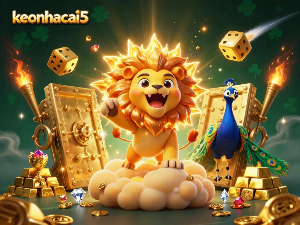 Experience keonhacai5's thrilling casino adventure with vibrant 3D elements and dynamic energy!