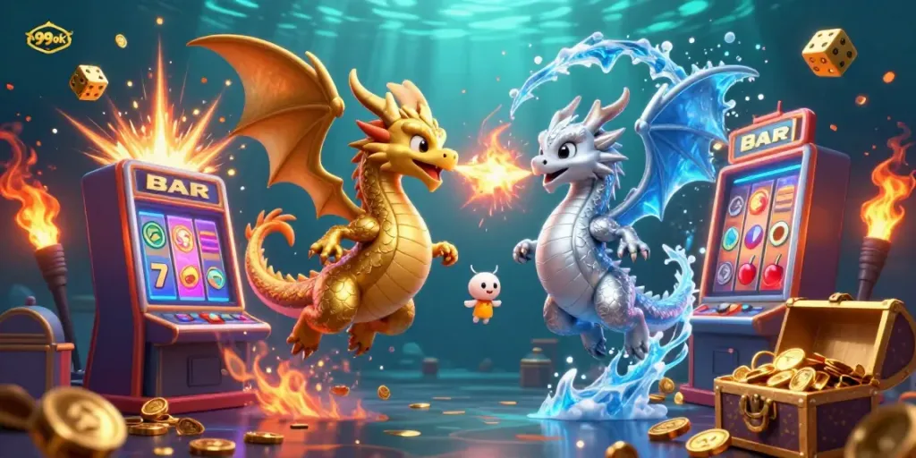 Experience thrilling gameplay with the vibrant 99ok casino scene of dragons and jackpot excitement.