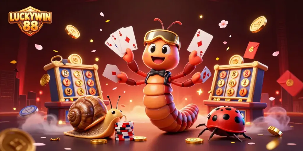 LUCKYWIN 88 showcases a vibrant casino scene with a multihand dealer, dynamic game elements, and engaging atmosphere.