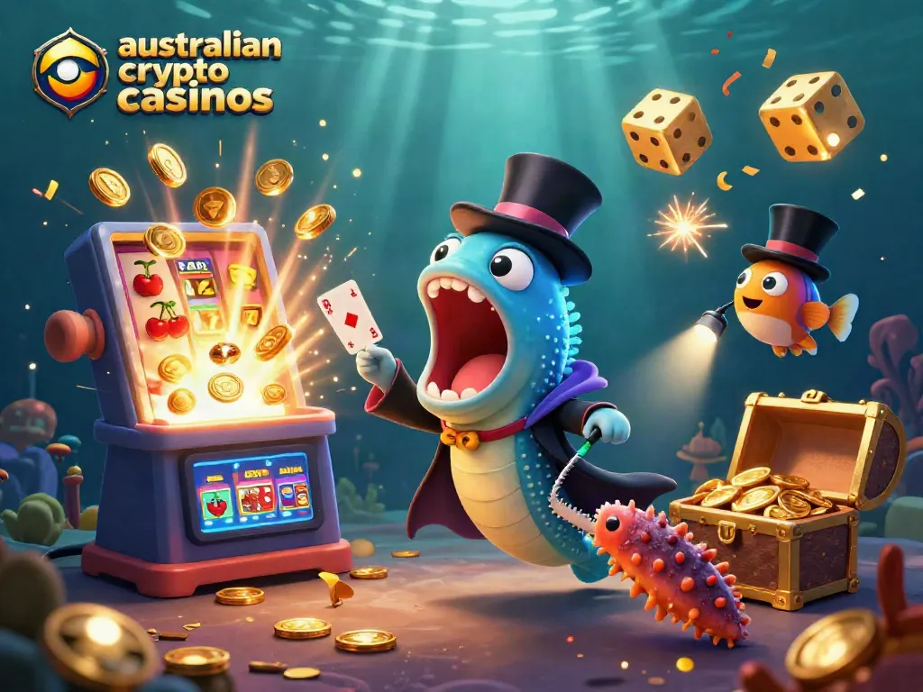 Engage with australian crypto casinos showcasing vibrant scenes of gaming excitement amidst rich digital artistry.