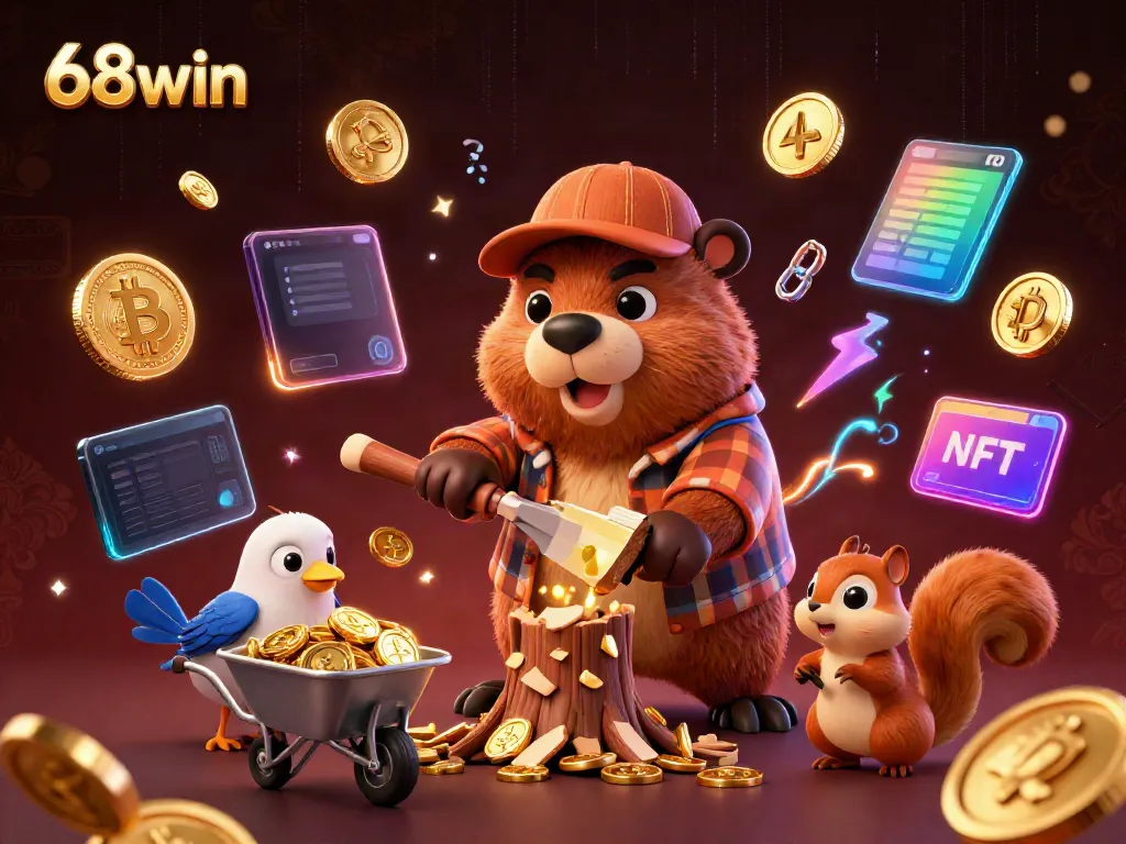Engage in thrilling adventures at 68win, surrounded by gold coins raining from trees.