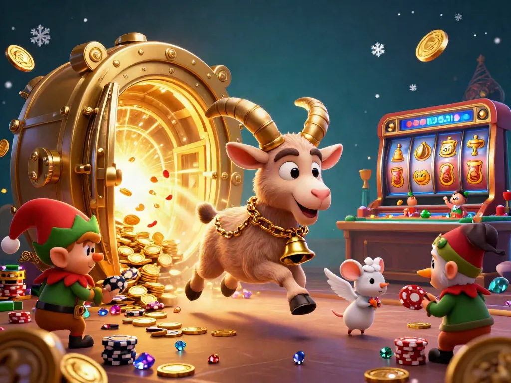 Engage with fun and excitement at bj88's vibrant casino scene featuring greedy gremlins stealing poker chips.