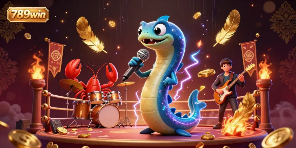 Experience thrilling underwater action with 789win as a DJ electric eel leads a vibrant casino performance.
