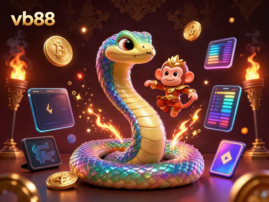 Engage with vb88's immersive casino adventures featuring a magical serpent and monkey king.