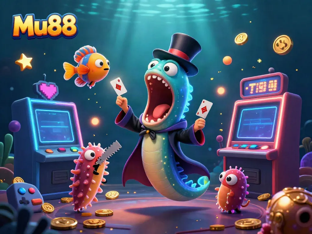 Experience thrilling gameplay with Mu88 in this vibrant, fantastical underwater casino.