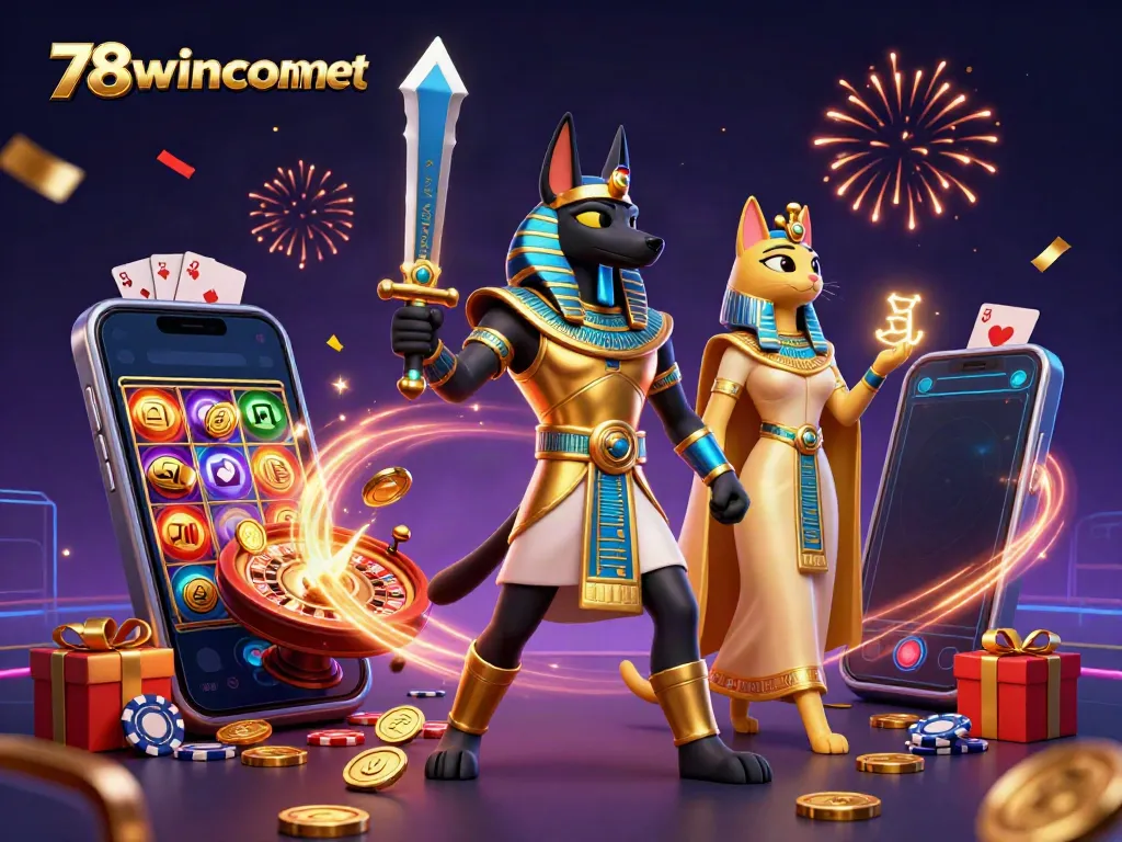Experience thrilling gameplay with 78wincom net through captivating Egyptian-themed casino elements.