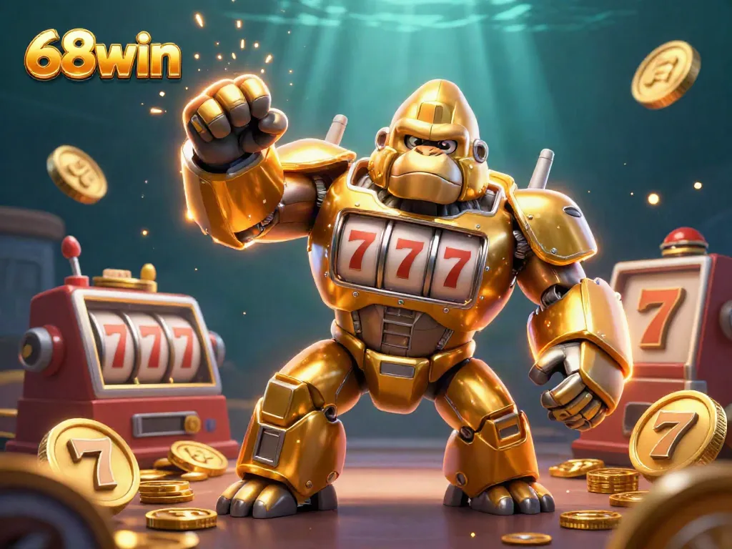 Experience thrilling fun with the golden gorilla mech at 68win, the leading gambling platform!